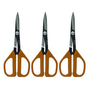 zenport zs106 scissors for bonsai and floral pruning, 8.3-inch, box of 10 orange zs106-10pk