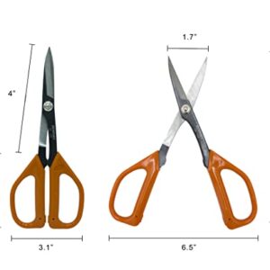 Zenport ZS106 Scissors for Bonsai and Floral Pruning, 8.3-Inch, Box of 10 Orange ZS106-10PK