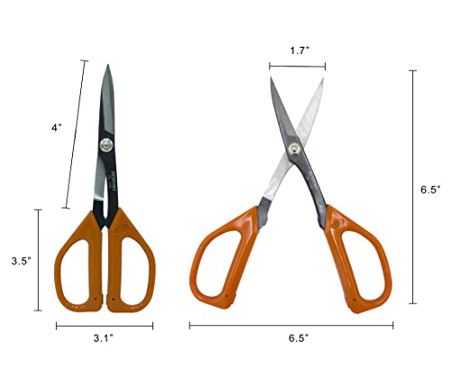 Zenport ZS106 Scissors for Bonsai and Floral Pruning, 8.3-Inch, Box of 10 Orange ZS106-10PK