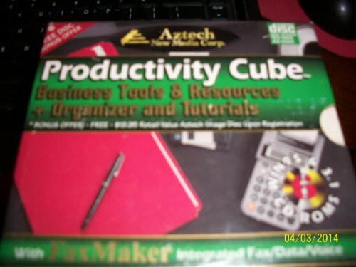 PRODUCTIVITY CUBE BUSINESS TOOLS & RESOURCES + ORGANIZER AND TUTORIALS with FAX MAKER by Aztech