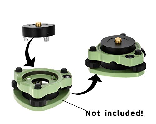 AdirPro Fixed Tribrach Adapter - Laser Adjuster - Optical Plummet Adapter - Level Surveying Adapter Adapter Base Tribrach Tripod for Mounting GPS