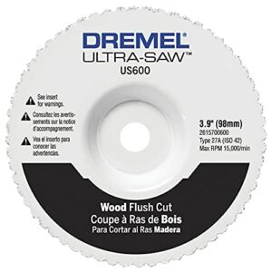 dremel us600-01 ultra-saw 4-inch wood flush cut wheel , white