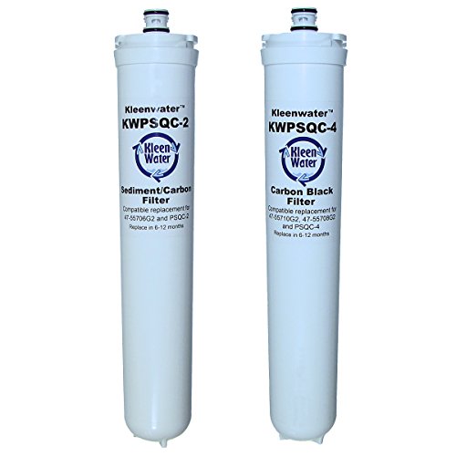 KleenWater Reverse Osmosis Water Filter Replacements for SQC3, Compatible with Water Factory 47-55706G2, 47-55710G2, 2 Cartridge Set, Made in USA