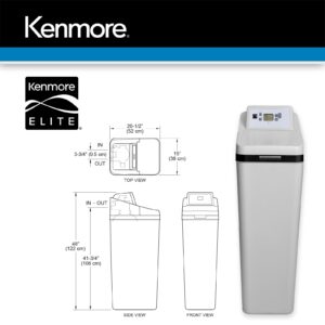 Kenmore 520 31k Grain Water Softener NSF International Certified Minerals, Barium, Radium, and Chlorine Taste & Odor | Reduce Hard Water in Your Home | Fully Programmable, Easy Install 2-in-1 System