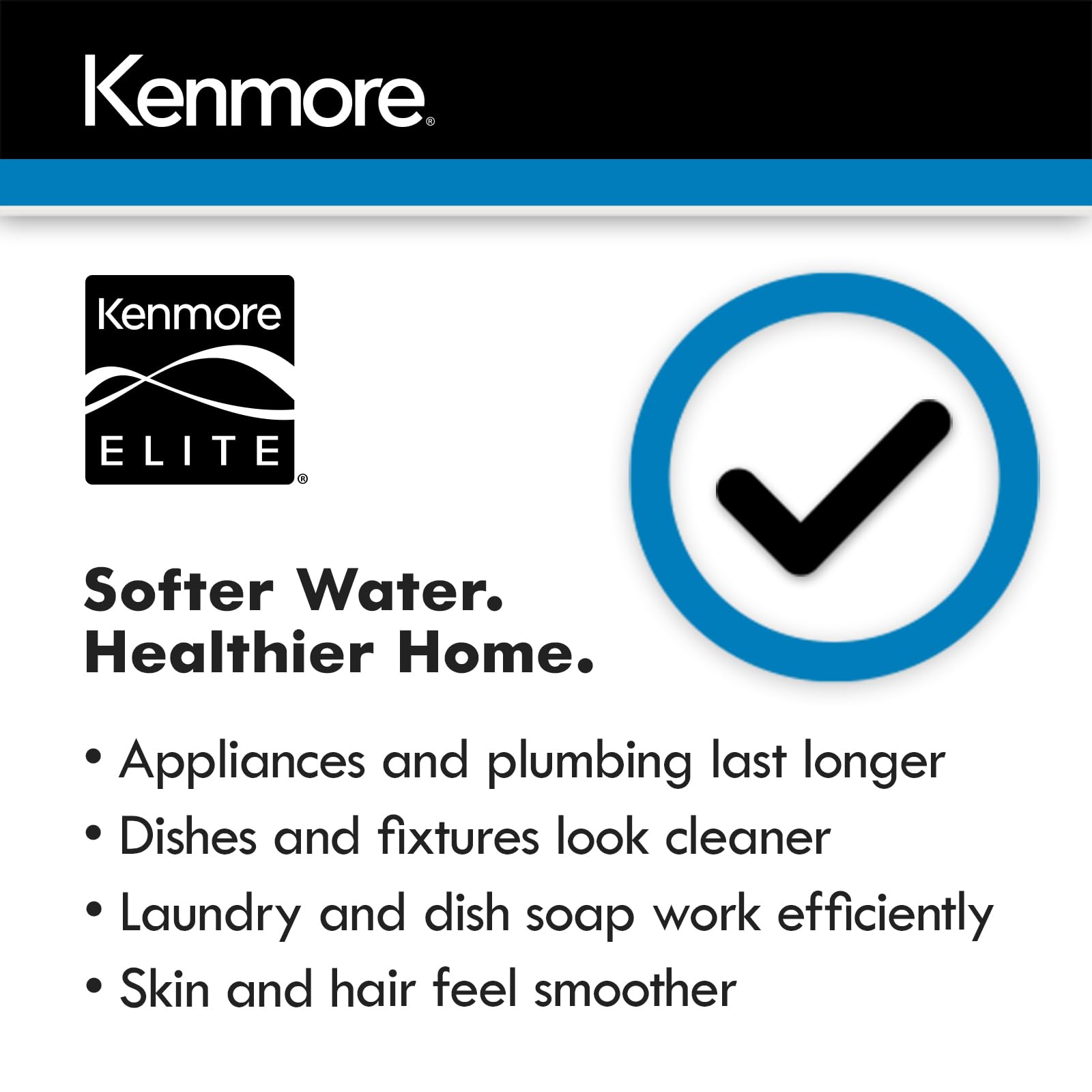 Kenmore 520 31k Grain Water Softener NSF International Certified Minerals, Barium, Radium, and Chlorine Taste & Odor | Reduce Hard Water in Your Home | Fully Programmable, Easy Install 2-in-1 System