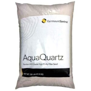 fairmountsantrol aquaquartz-50 pool filter 20-grade silica sand 50 pounds, white