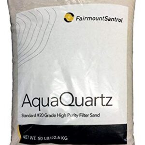 FairmountSantrol AquaQuartz-50 Pool Filter 20-Grade Silica Sand 50 Pounds, White