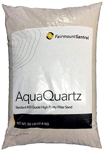 FairmountSantrol AquaQuartz-50 Pool Filter 20-Grade Silica Sand 50 Pounds, White