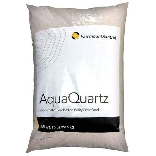 FairmountSantrol AquaQuartz-50 Pool Filter 20-Grade Silica Sand 50 Pounds, White