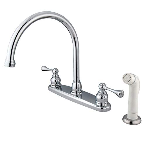 Kingston Brass KB721BL Vintage 8-Inch Centerset Kitchen Faucet, Polished Chrome