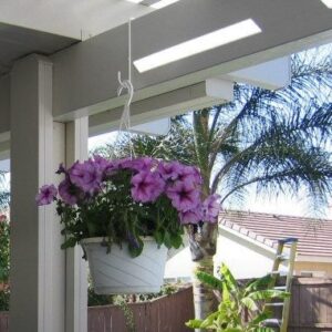 Alumahangers Made in USA. powder coated steel hangers - 3"x 8" Lattice Hanger (6 pack) "White" for Alumawood Lattice or pergola patio covers - easy to use and great for heavier decorating items!