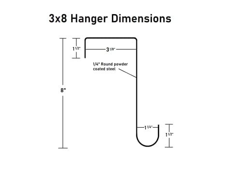 Alumahangers Made in USA. powder coated steel hangers - 3"x 8" Lattice Hanger (6 pack) "White" for Alumawood Lattice or pergola patio covers - easy to use and great for heavier decorating items!