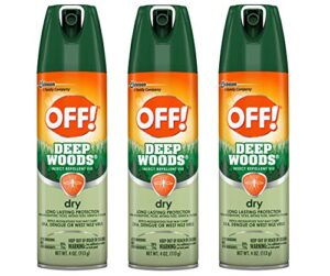 off! deep woods dry insect repellent viii 4 oz (3 pack)