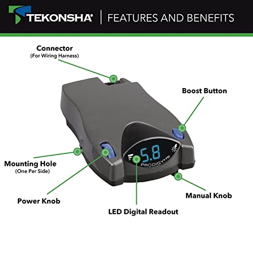 TEKONSHA 90885 / Tekonsha Prodigy P2 Electronic Brake Control f/1-4 Axle Trailers - Proportional