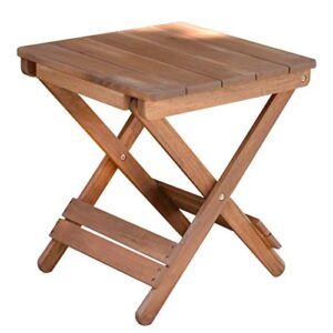 plant theatre outdoor side table - small folding tables for patio, porch, deck, fire pit, backyard party or bbq, made of hardwood