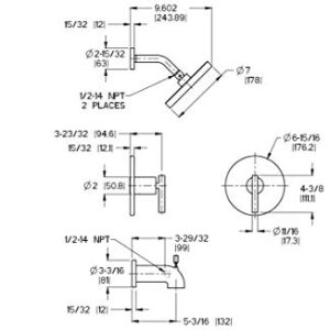 Pfister R89-1NCC Contempra Series Valve Trim, Polished Chrome Finish