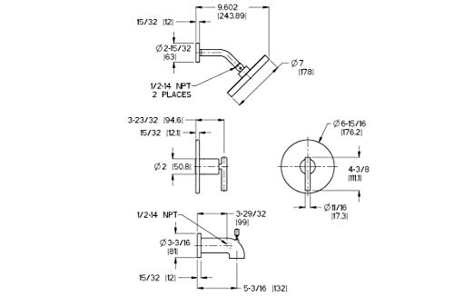 Pfister R89-1NCC Contempra Series Valve Trim, Polished Chrome Finish