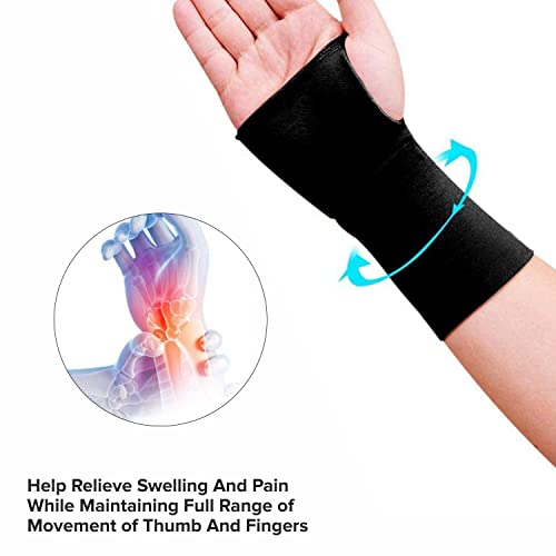 Mueller Elastic Wrist Support, Black, Regular (76058)