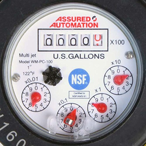 1” Water Meter: Plastic, NSF Certified, Multi-Jet, Gallons (Horizontal Installation)