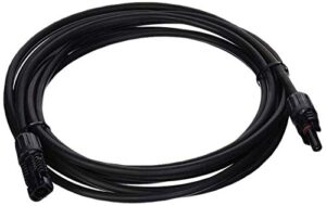 renogy 15ft 10awg solar extension cable with female and male connectors, 1 piece, 15ft-10awg, black