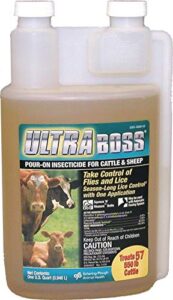 merck animl health cattle 176298 ultra boss pour-on insecticide, quart