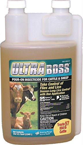 Merck Animl Health Cattle 176298 Ultra Boss Pour-On Insecticide, Quart