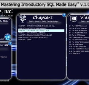 TEACHUCOMP Video Training Tutorial for Introductory SQL- Structured Query Language DVD-ROM Course and PDF Manual