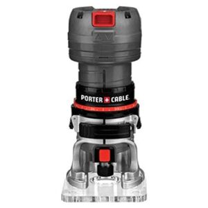 porter-cable router, 4.5-amp, single speed 31,000 rpm, trims 1/4-inch laminate, corded (pce6430)