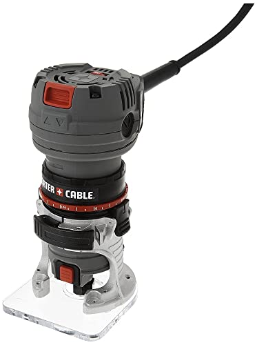 PORTER-CABLE Porter Cable Router, Variable Speed, 1/4-Inch Laminate Trimmer, 5.6-Amp (PCE6435)