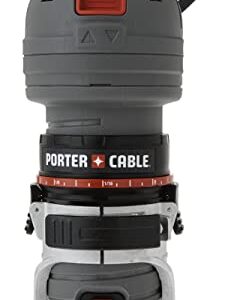 PORTER-CABLE Porter Cable Router, Variable Speed, 1/4-Inch Laminate Trimmer, 5.6-Amp (PCE6435)