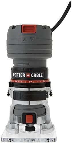 PORTER-CABLE Porter Cable Router, Variable Speed, 1/4-Inch Laminate Trimmer, 5.6-Amp (PCE6435)