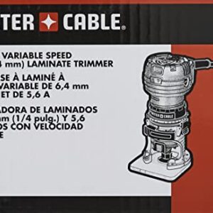 PORTER-CABLE Porter Cable Router, Variable Speed, 1/4-Inch Laminate Trimmer, 5.6-Amp (PCE6435)