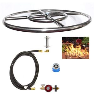 easyfirepits ck kit basic diy build your own propane fire pit kit w/o burner (ring burner, 24.00)