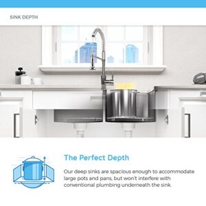 MR Direct 2421-16-ENS Stainless Steel Undermount 23-1/2 in. Single Bowl Kitchen Sink with Additional Accessories, 16 Gauge