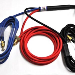 CK20 Water Cooled TIG Torch Kit, 250A, 12.5', 3-Pc, Super-Flex cable, CK20-12SF