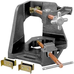 strong hand tools wac35-sw strong hand 3-axis fixture vise with quick acting screw, two stand-offs, swing away arm with 3.75" miter joint, 2.45" t-clearance