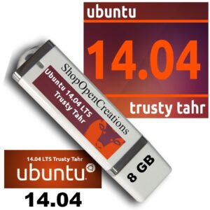 Ubuntu Linux 14.04 "Trusty Tahr" on Bootable 8GB USB Flash Drive and DVD - Both 32-bit and 64-bit Included!