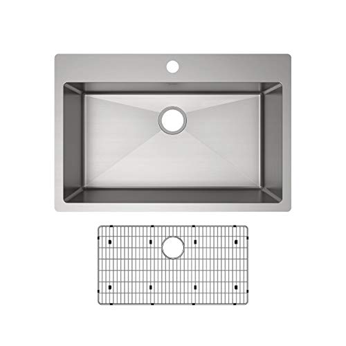 Elkay ECTSRS33229TBG1 Crosstown Single Bowl Dual Mount Stainless Steel Sink Kit