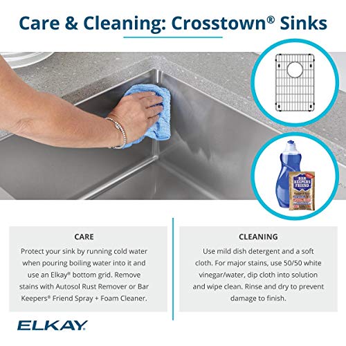 Elkay ECTSRS33229TBG1 Crosstown Single Bowl Dual Mount Stainless Steel Sink Kit