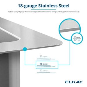 Elkay ECTSRS33229TBG1 Crosstown Single Bowl Dual Mount Stainless Steel Sink Kit