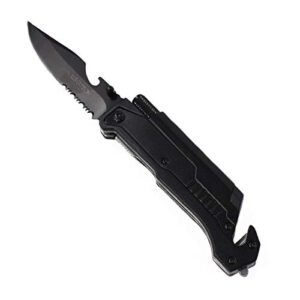 wartech yc-s-9045-bk spring assisted 5 in 1 pocket knife, 8.5" , black