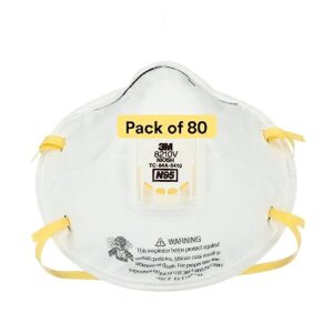 3m particulate respirator 8210v with cool flow valve, smoke, grinding, sanding, sawing, sweeping, woodworking, dust, 80/pack