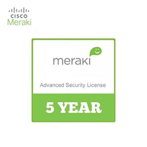 eos meraki mx60w advanced security license and support, 5 years, electronic delivery