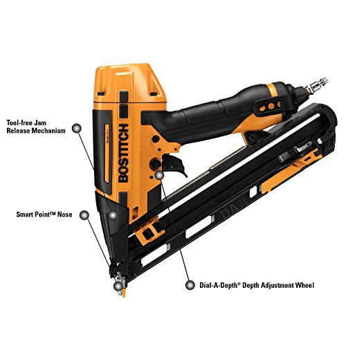 Bostitch BTFP72155 Smart Point DA Style Nailer Kit, Angle Finish