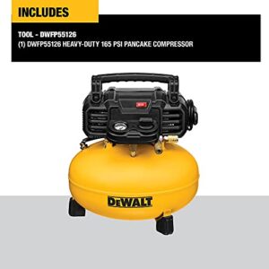 DEWALT Pancake Air Compressor, 6 Gallon, 165 PSI (DWFP55126),Multi