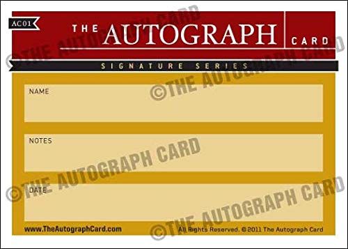 The Blank Autograph Card #UNI Universal Signature Autographed Card - Ideal for ANYONE Any Sport Any Person (Movie Stars Artists Celebrities)