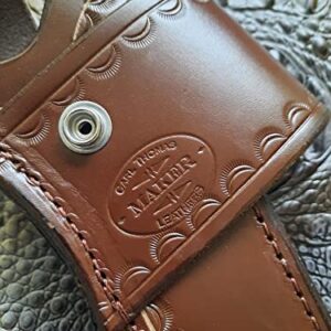 Custom Leather Cross Draw Knife Sheath for Buck 119 SPECIAL Knife, Dyed Brown, Sheath Only