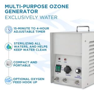 MP - 5000 Ozone Generator, Adjustable Timer, Ozonator treatment, for Water Use with optional oxygen hookup, up to 5000mg/hr,