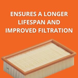 Fein Dust Extractor Flat-Fold Filter for Turbo Vacuum - Cellulose with Dust Class M Certification - 31345012010