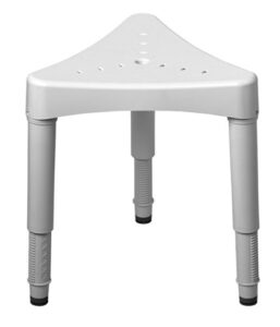 sp ableware corner shower seat with adjustable legs - white (727160000)